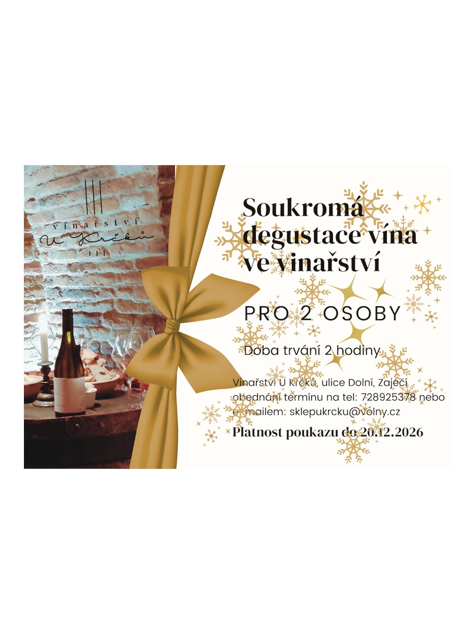 Soukromá degustace vína ve Vinařství U Krčků